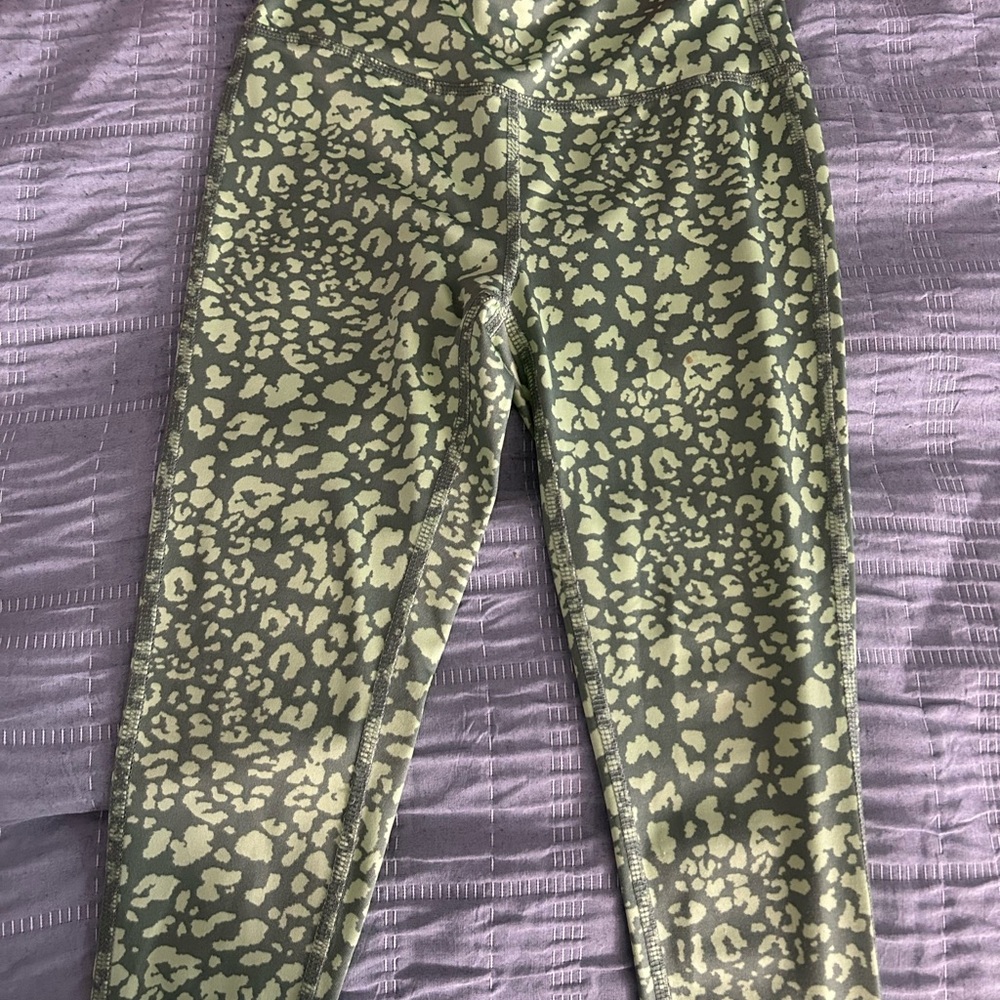 Ideology Olive Green Animal-Print Kids Leggings